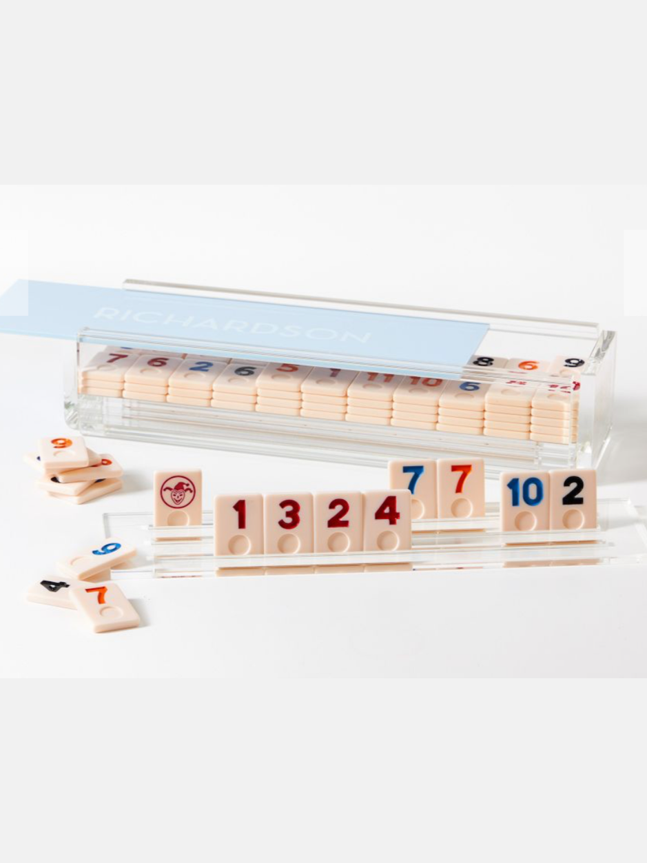 Acrylic Rummikub Set- Light Blue