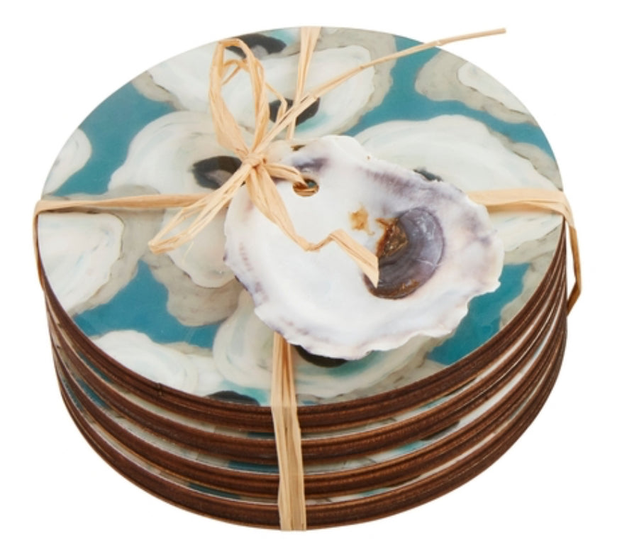 Oyster Enamel Coaster Set