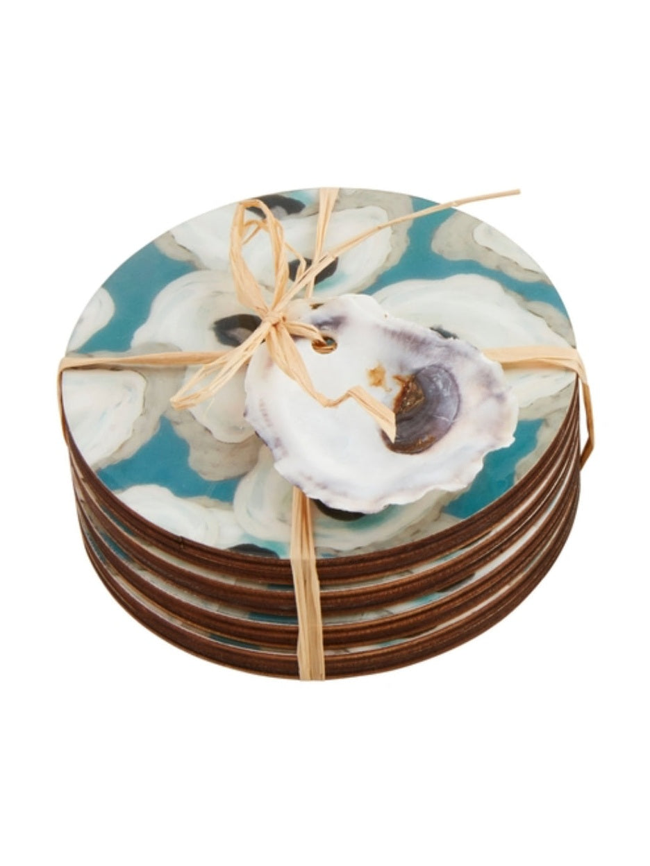 Oyster Enamel Coaster Set