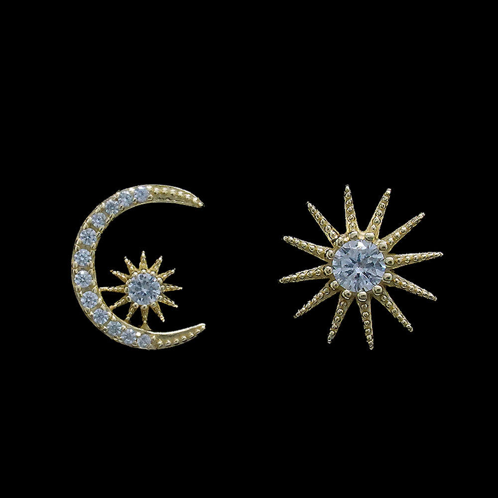Star & Moon Pave Earrings