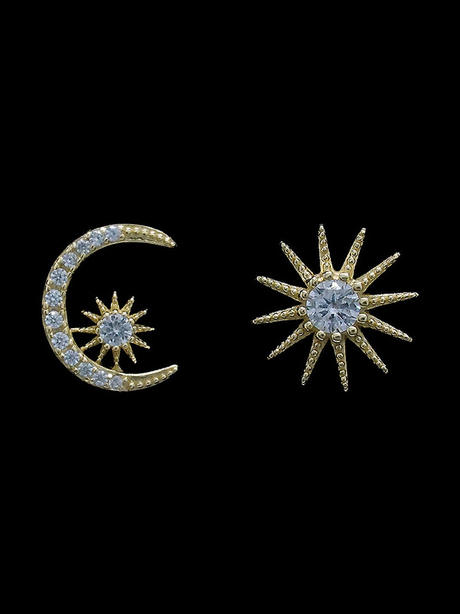 Star & Moon Pave Earrings