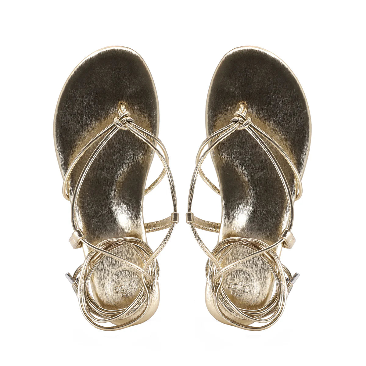 Angie Anklewrap Sandal - Gold