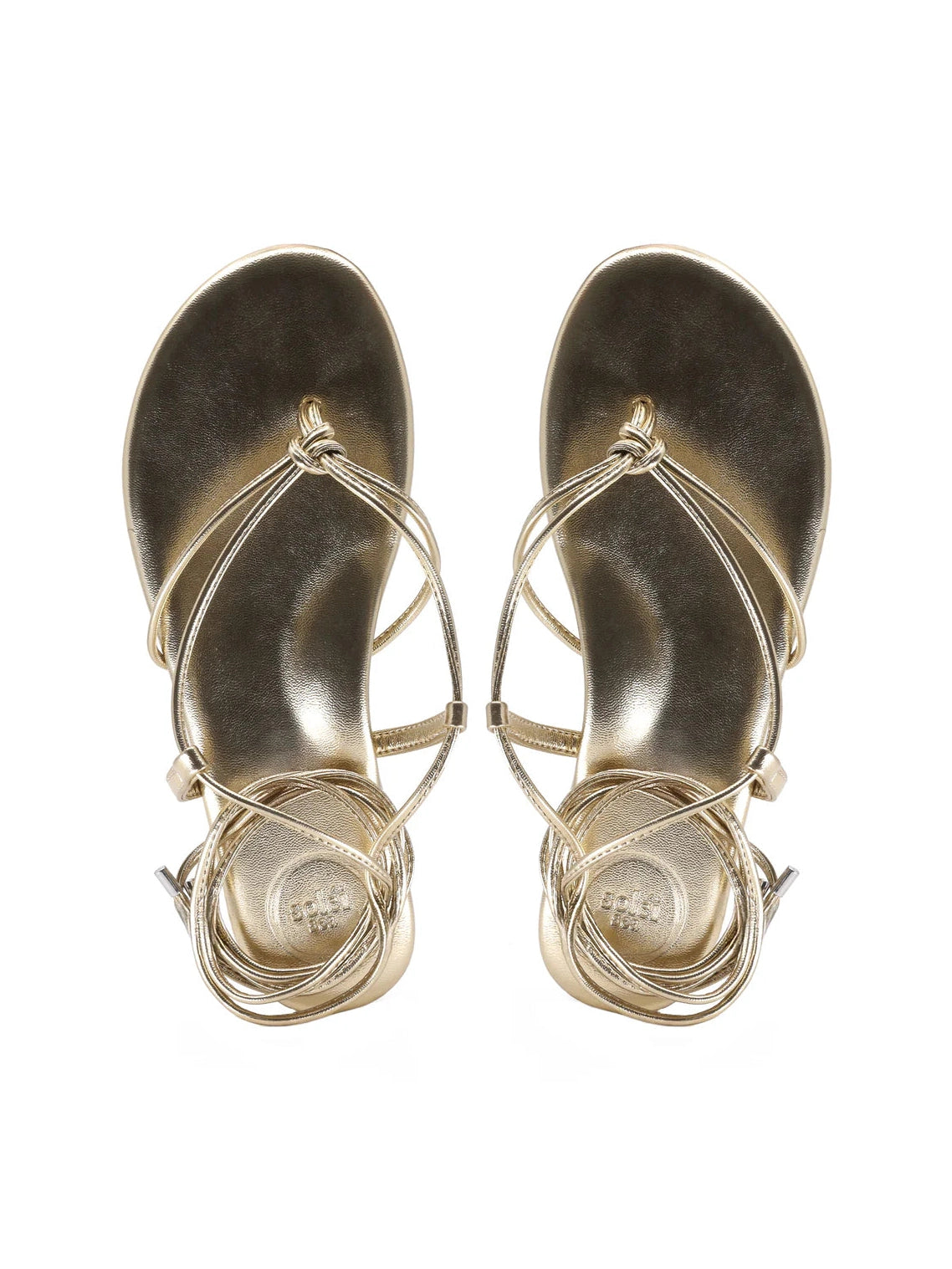Angie Anklewrap Sandal - Gold