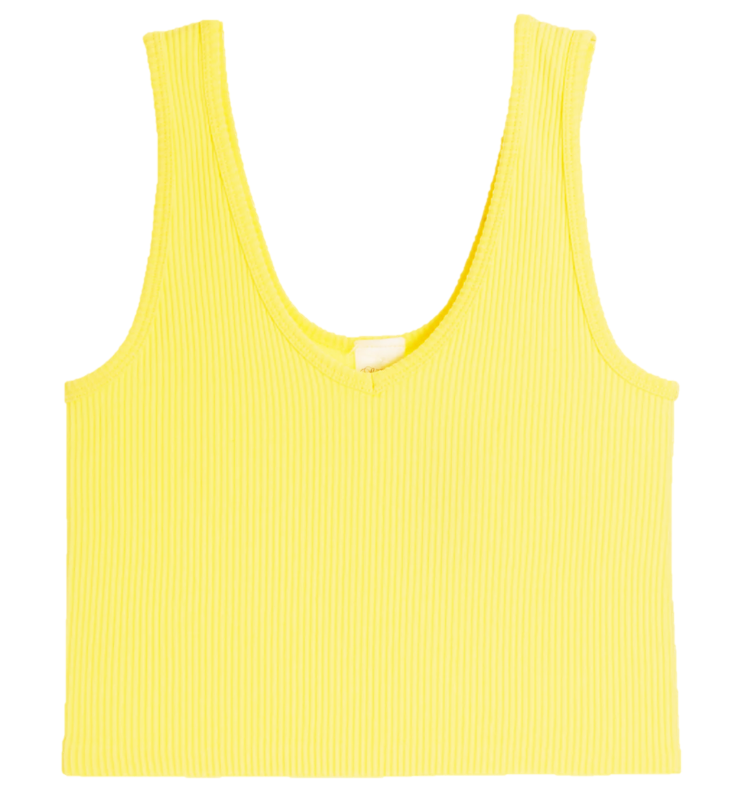 Ribbed Seamless Brami Tank - Canary Yellow