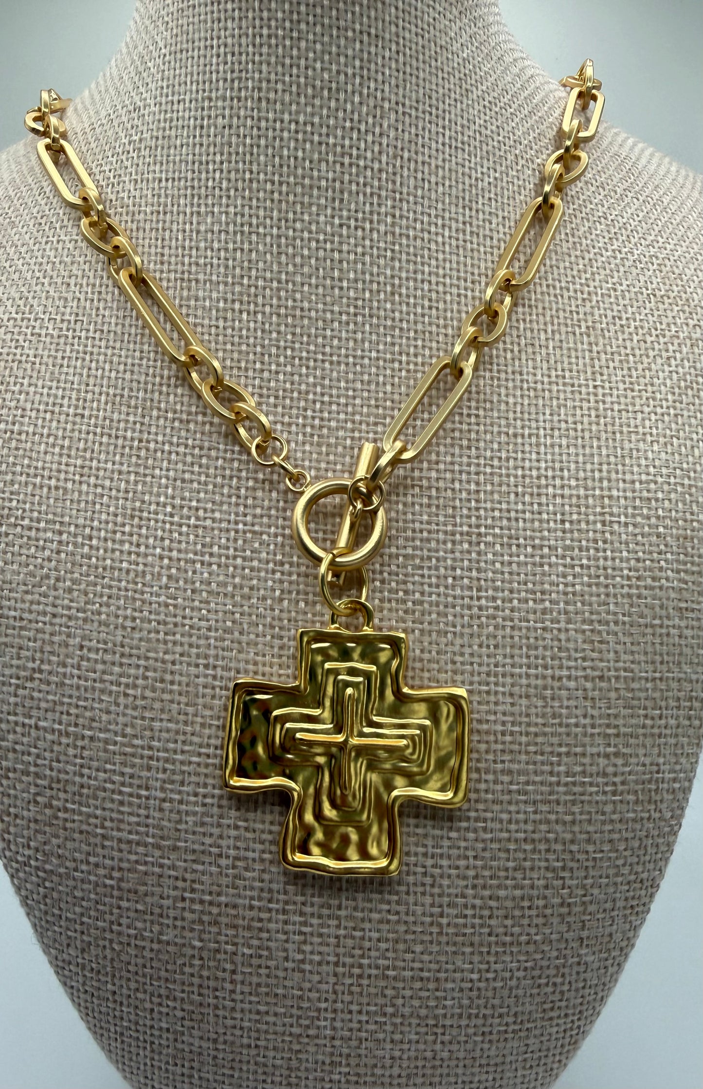 Heirloom Matte Cross Necklace