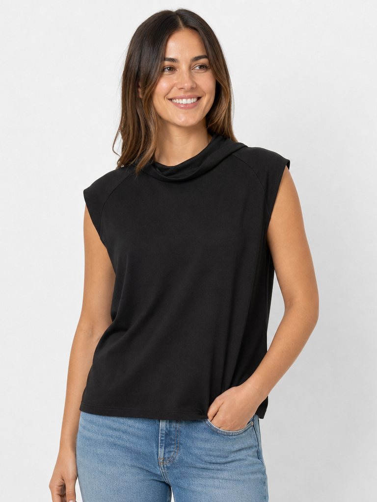 Felicity Mock Neck - Black