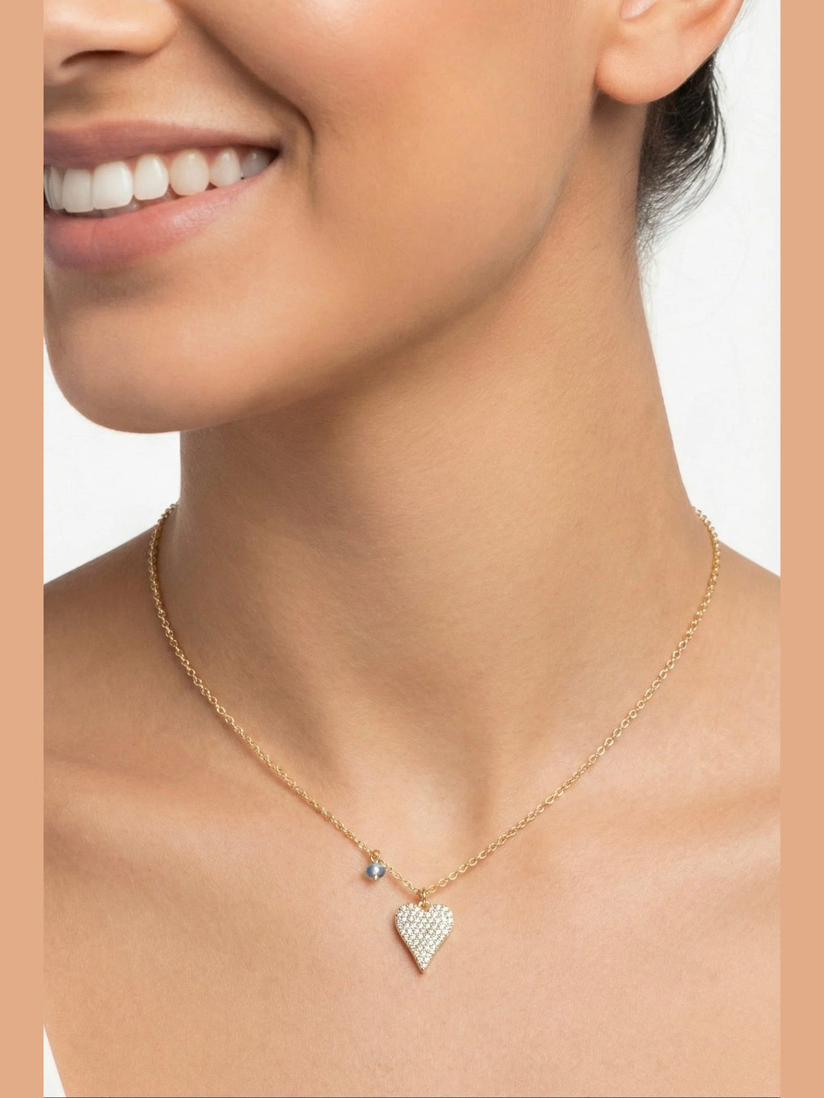 Glimmer Heart Necklace - 14K Gold