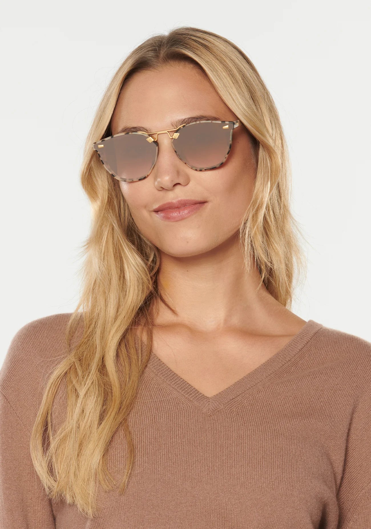 Beau Nylon - Matte Oyster 18k Mirrored Sunglasses
