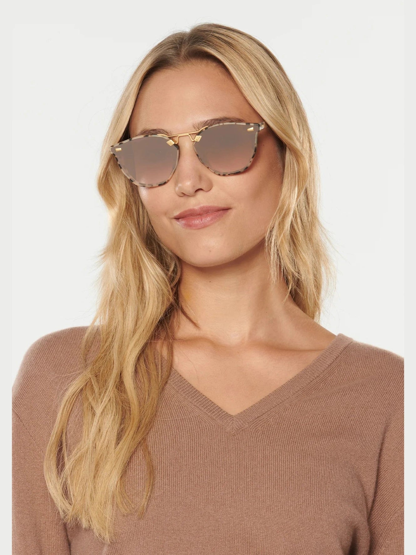 Beau Nylon - Matte Oyster 18k Mirrored Sunglasses