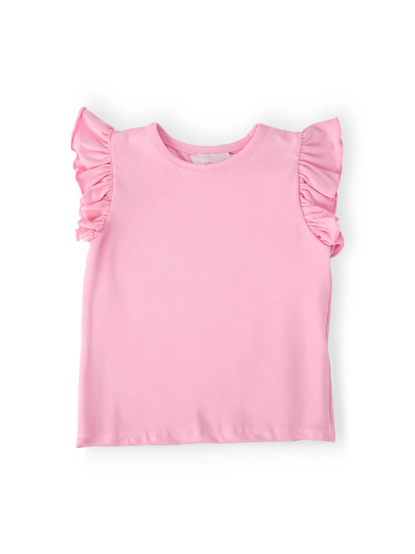 Bubblegum Pink S/S Ruffle Tee