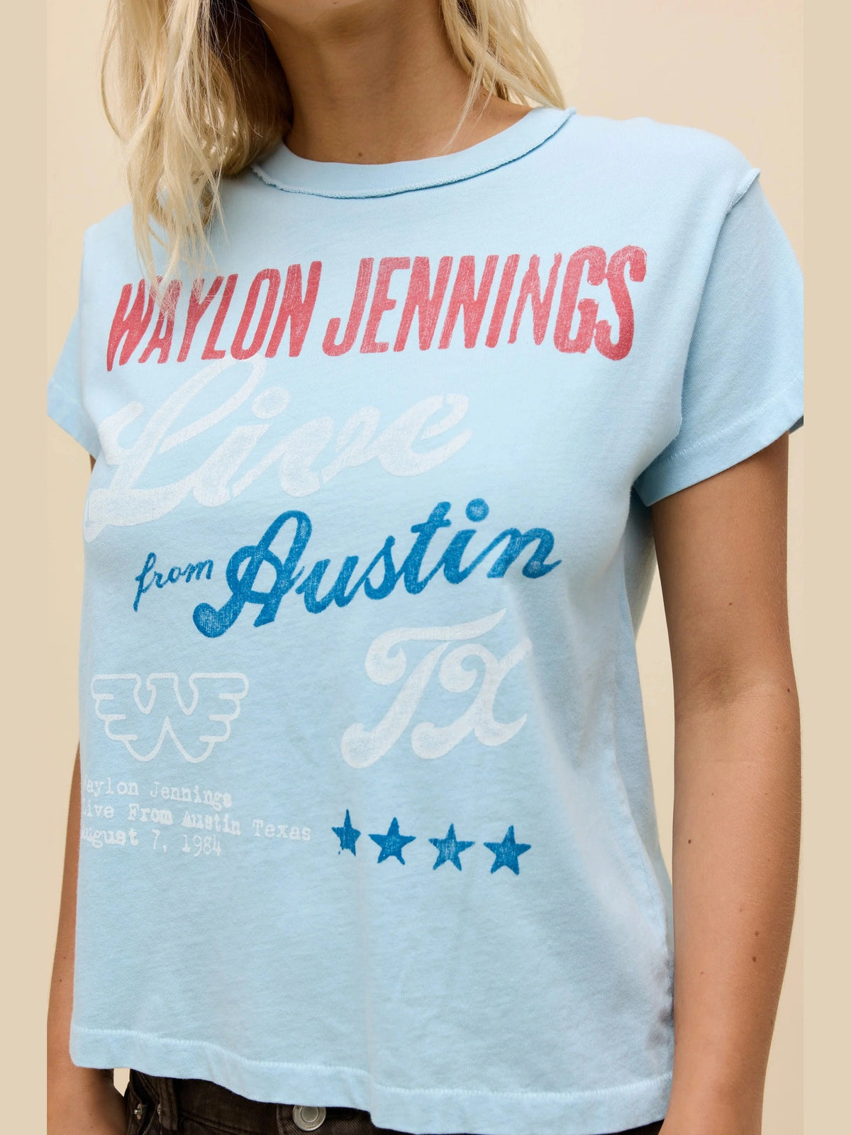 WAYLON JENNINGS REVERSE GF TEE