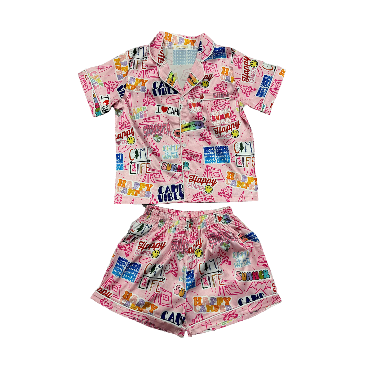 Camp Stickers PJ Set
