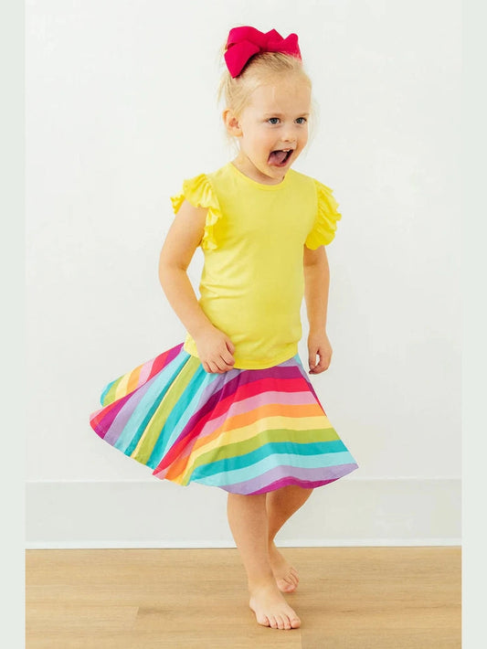 Cheerful Stripes Twirl Skort