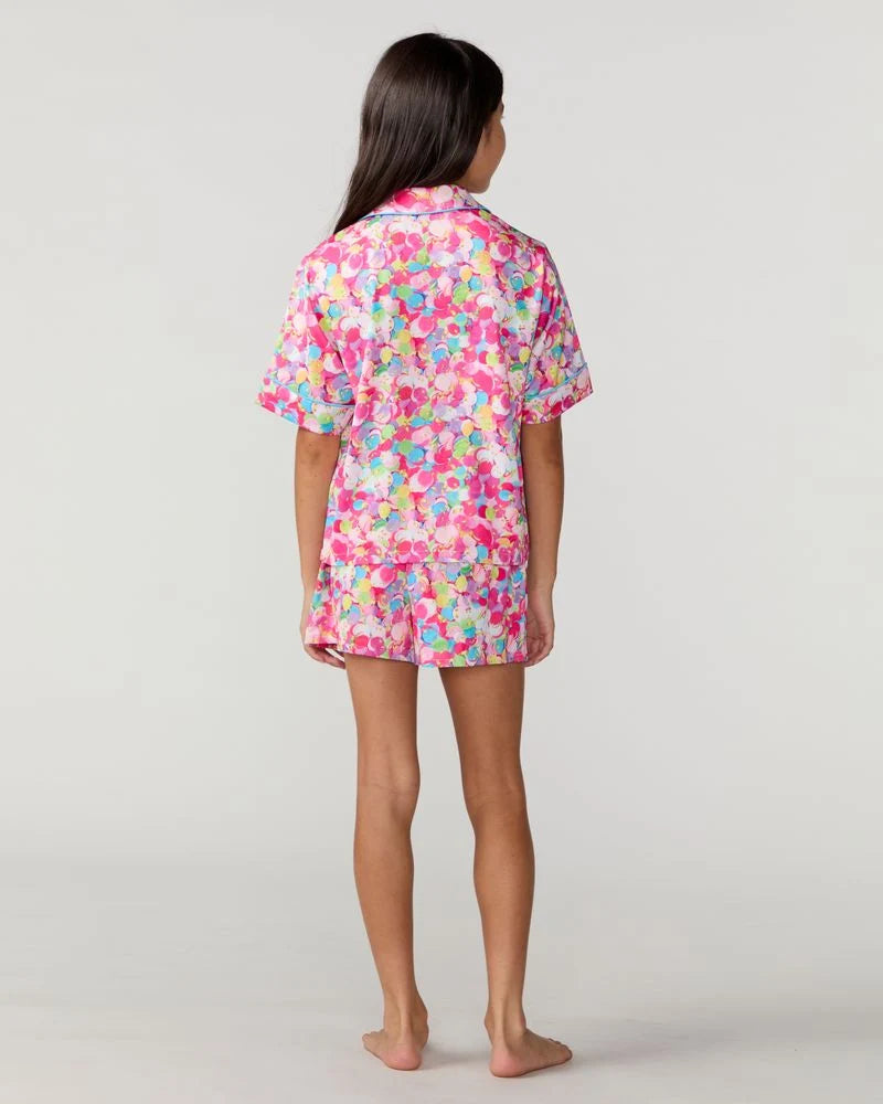 Kids Confetti silky Short Pajama Set