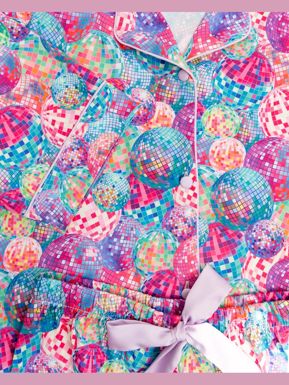 Silky Disco Pajama Short Set