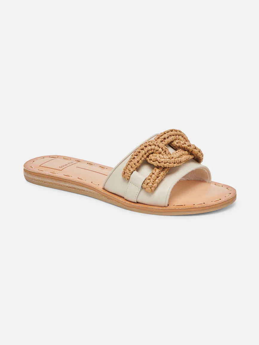 Desa Ivory Leather Slide