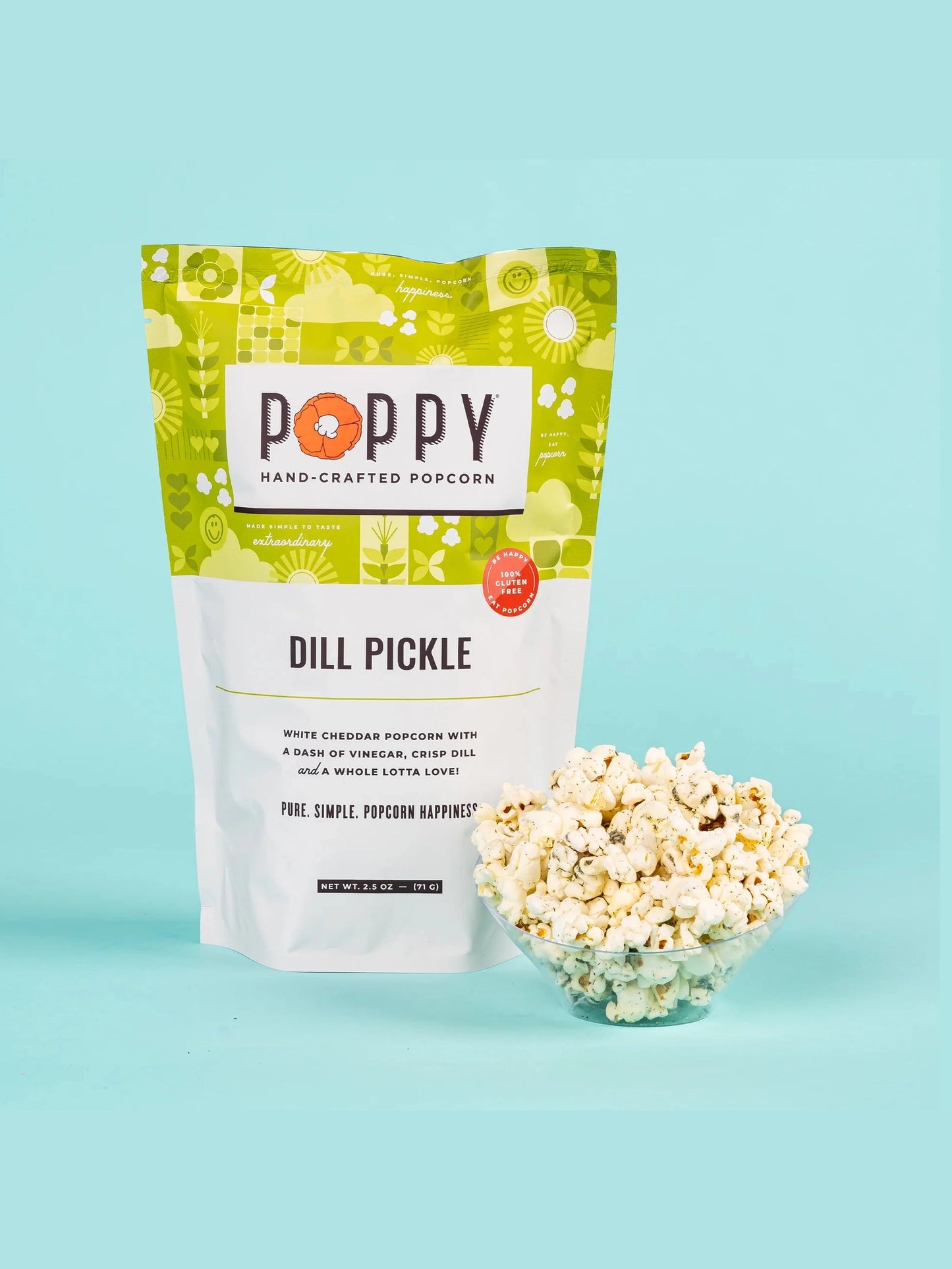 Poppy Dill Pickle Popcorn