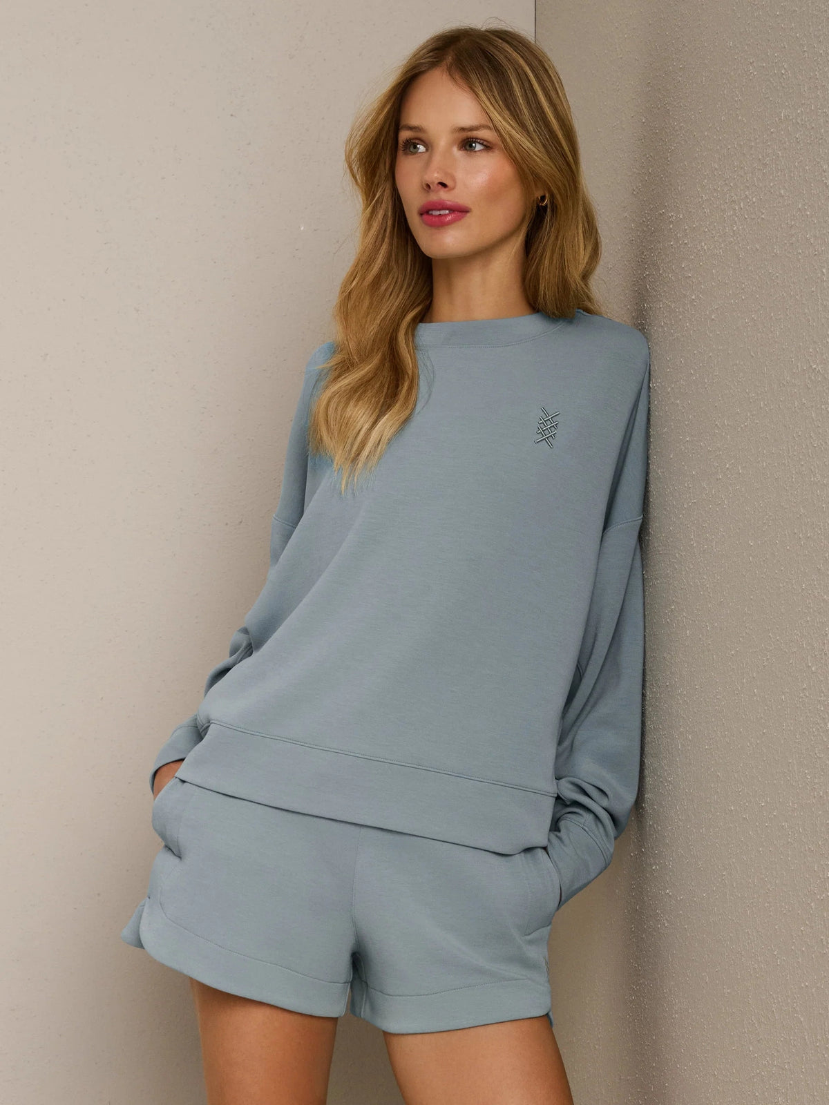 DreamGlow Crewneck - Deep Sage Gray