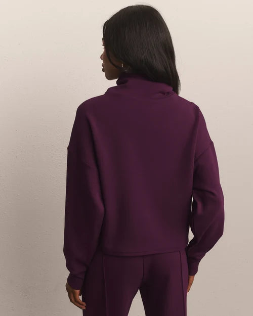 Dream Glow Mock Neck - Dark Berry