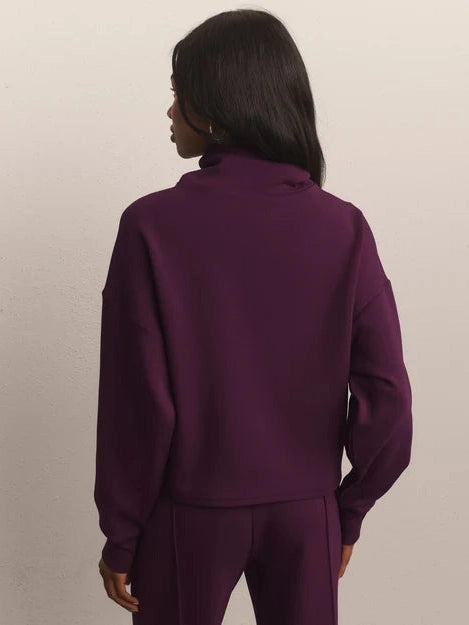 Dream Glow Mock Neck - Dark Berry