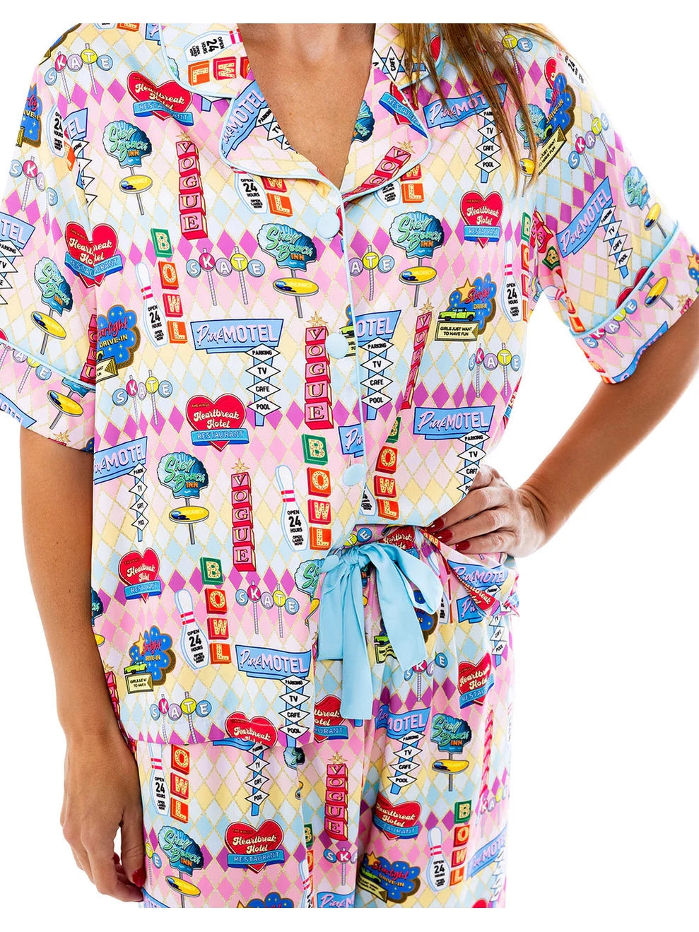 Kids Silky Highway Pajama Short Set