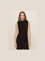 Essential Sleeveless Mockneck - Black