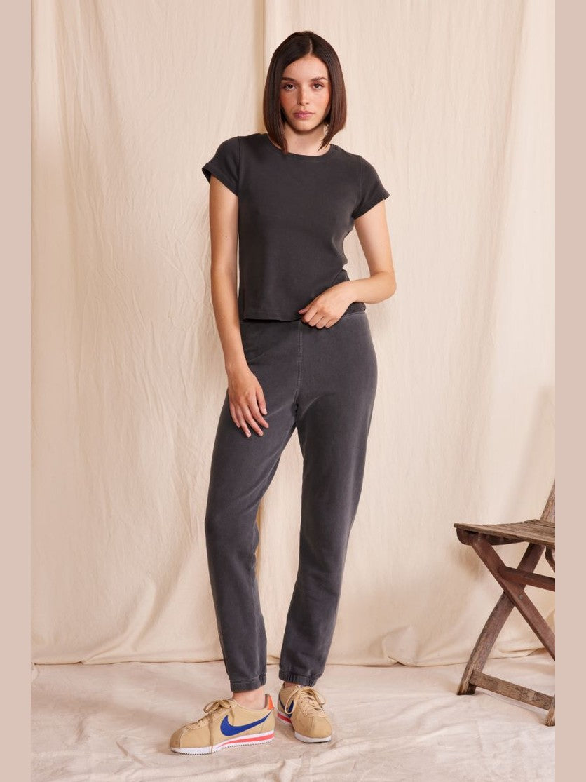 Varsity Sweatpant in Vintage Black