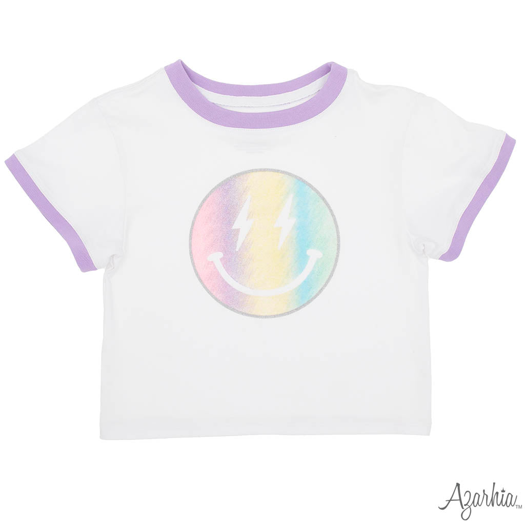 Glitter Pastel Smiley Ringer