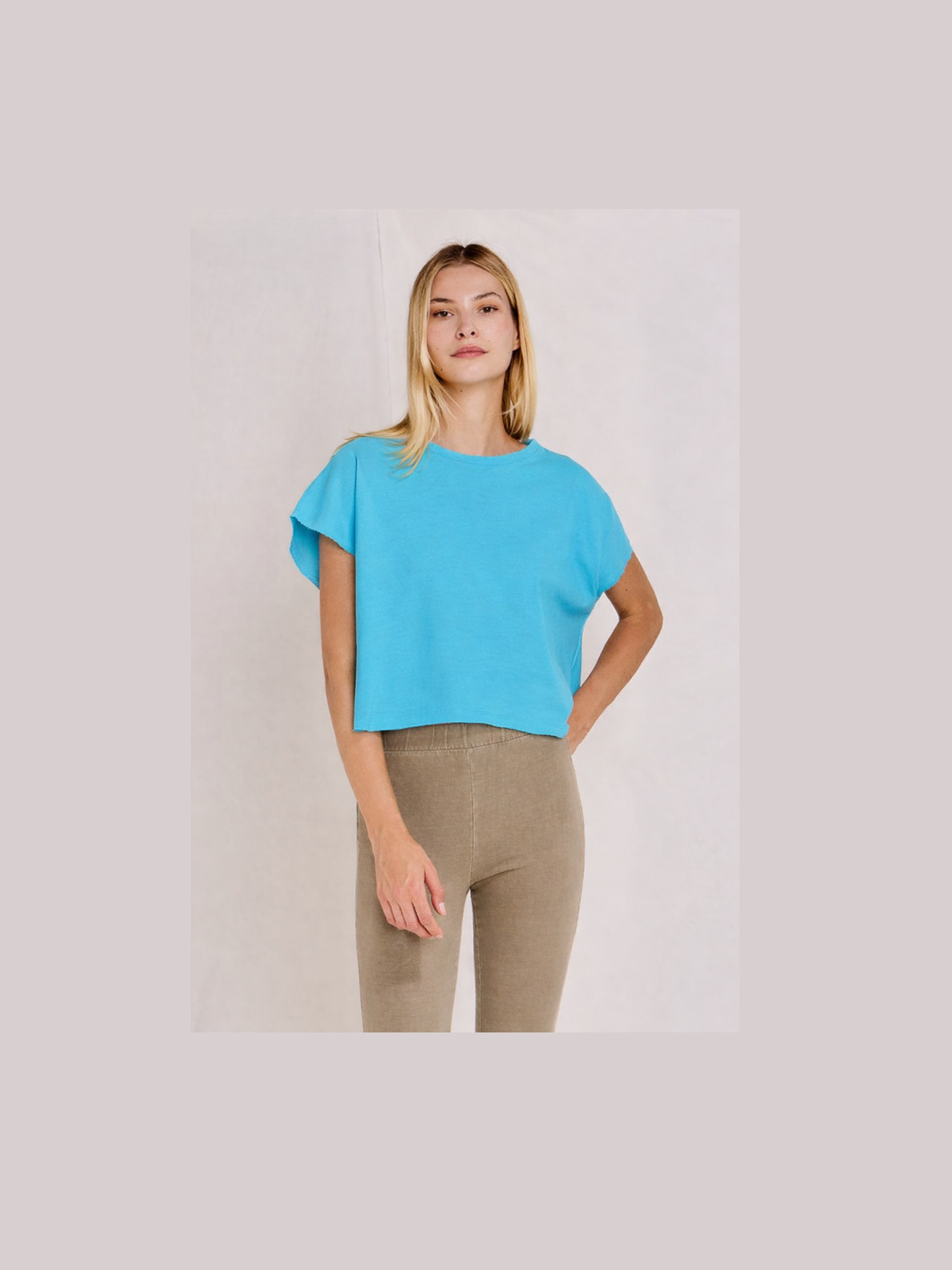 Theo Crop Fitted Poncho - Teal