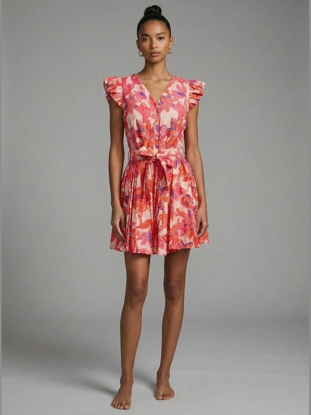 Fresco Flora Belted Dress