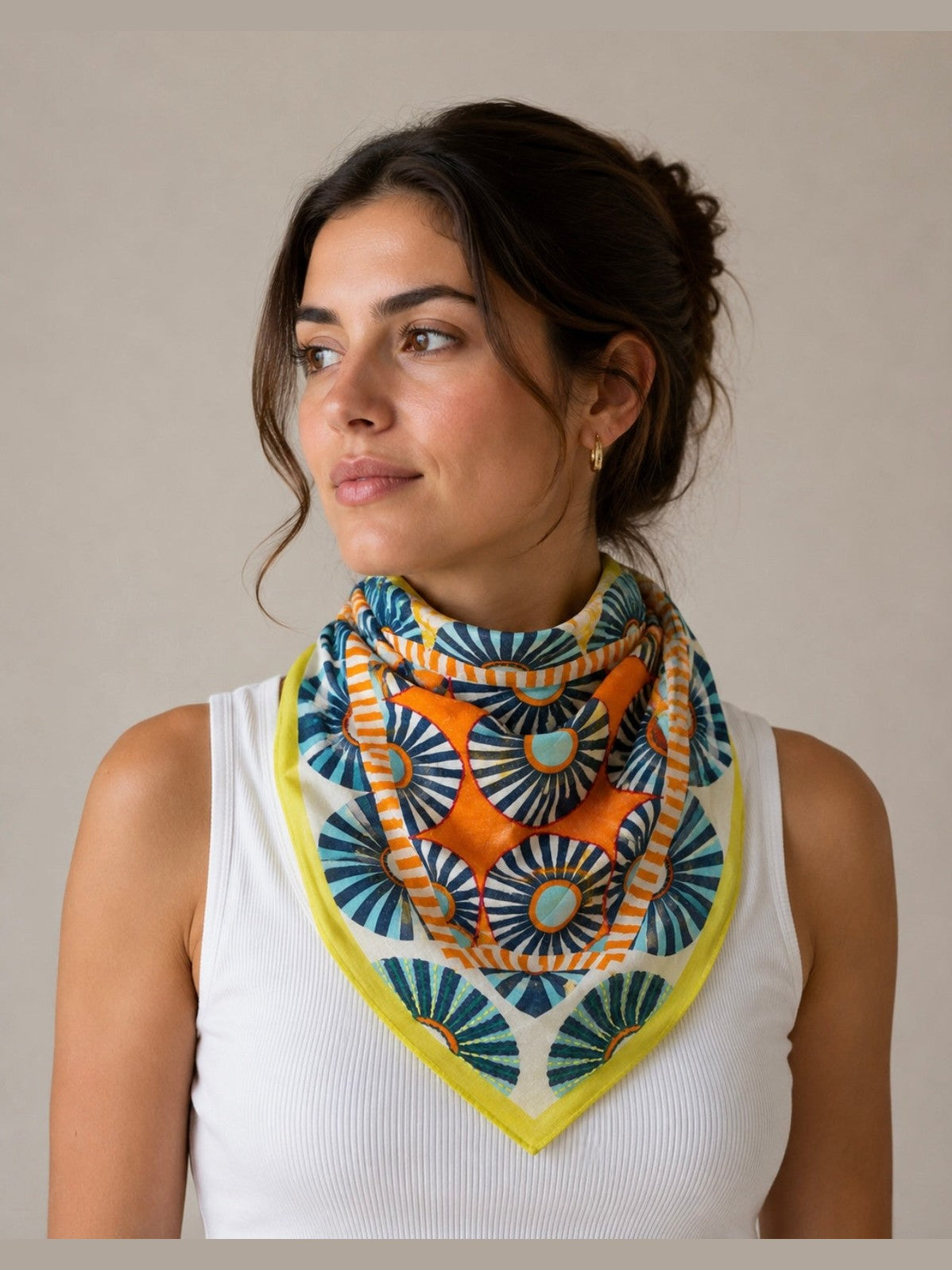 Embroidered Bandana - Midnight Blue