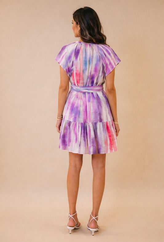 Woven Celena Dress - Mauve