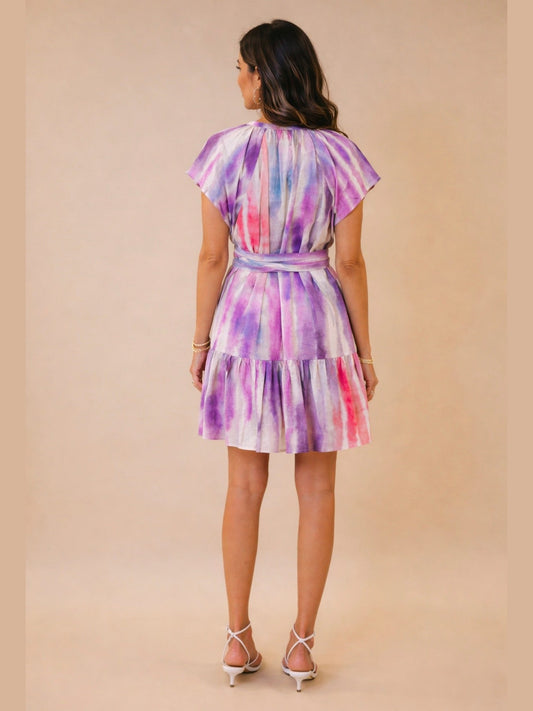 Woven Celena Dress - Mauve