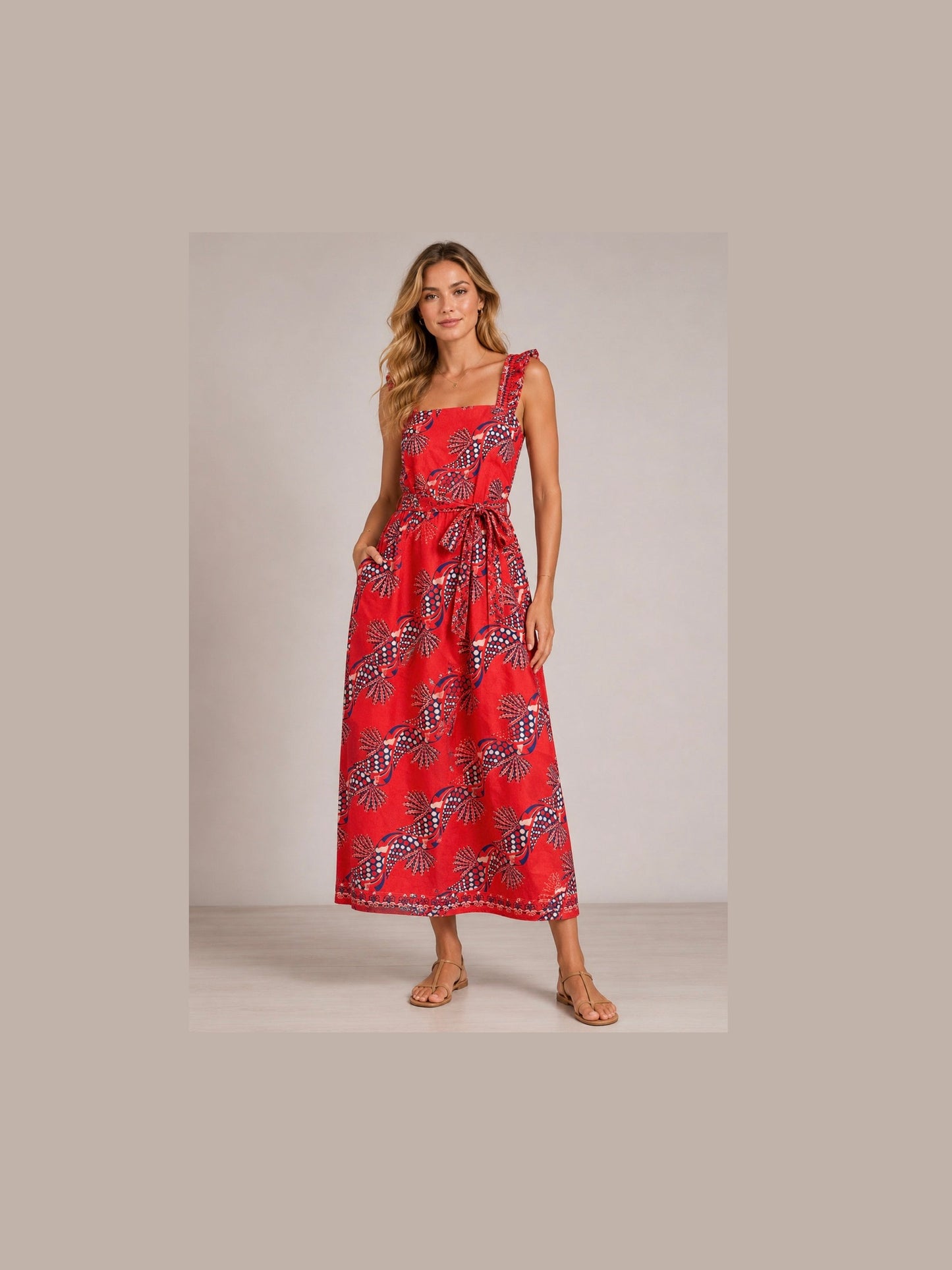 Elsie Dress - Crimson Ascent