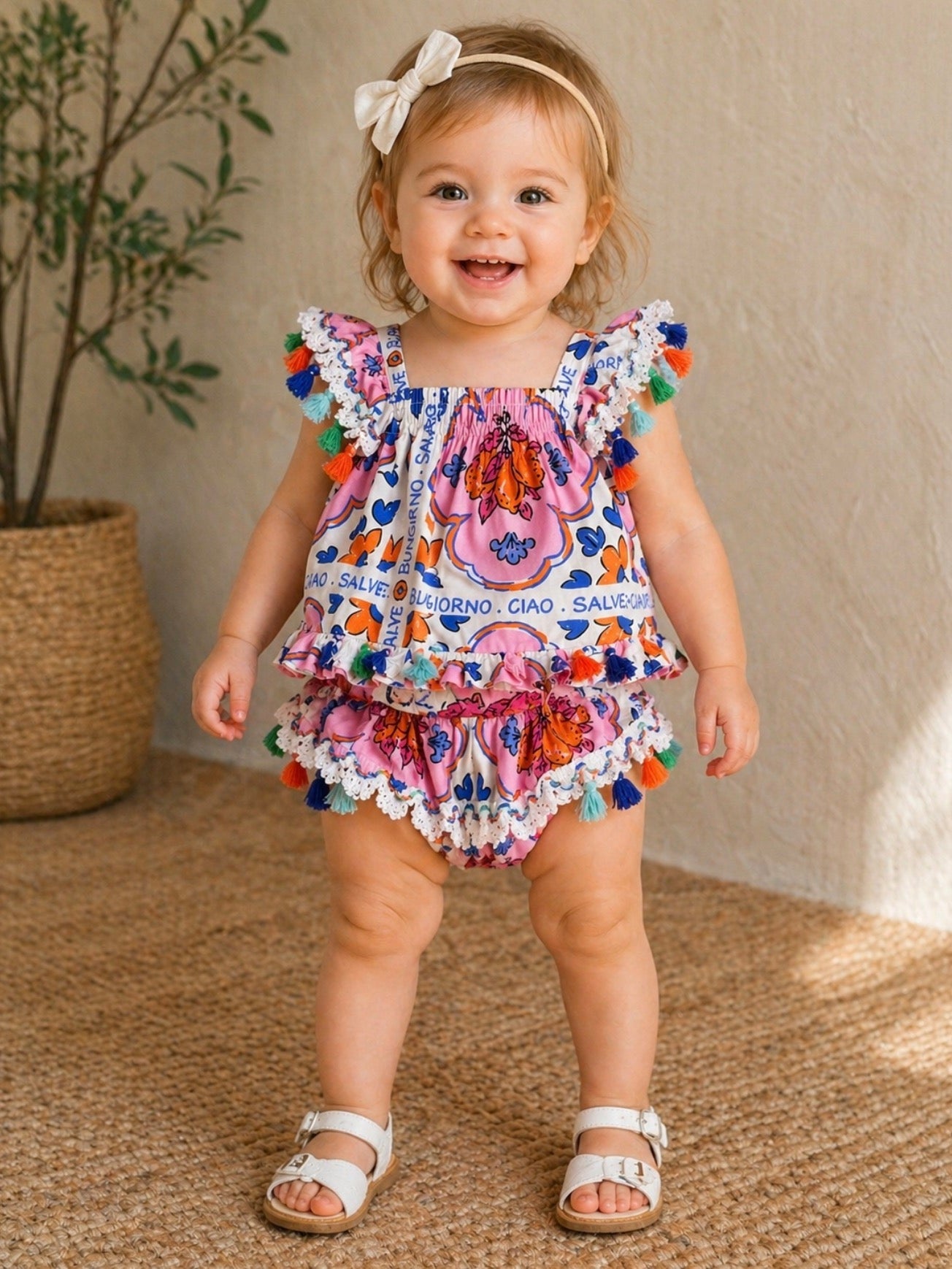 Paradise Pink Baby Romper