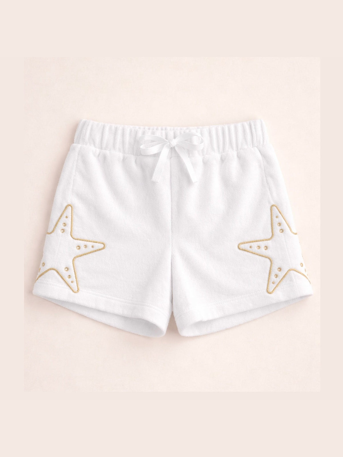 Starfish Embroidered Terry Shorts