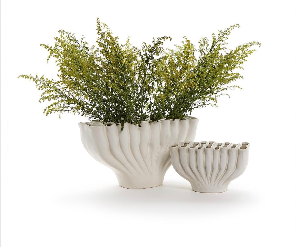 White Ceramic Vase - Large
