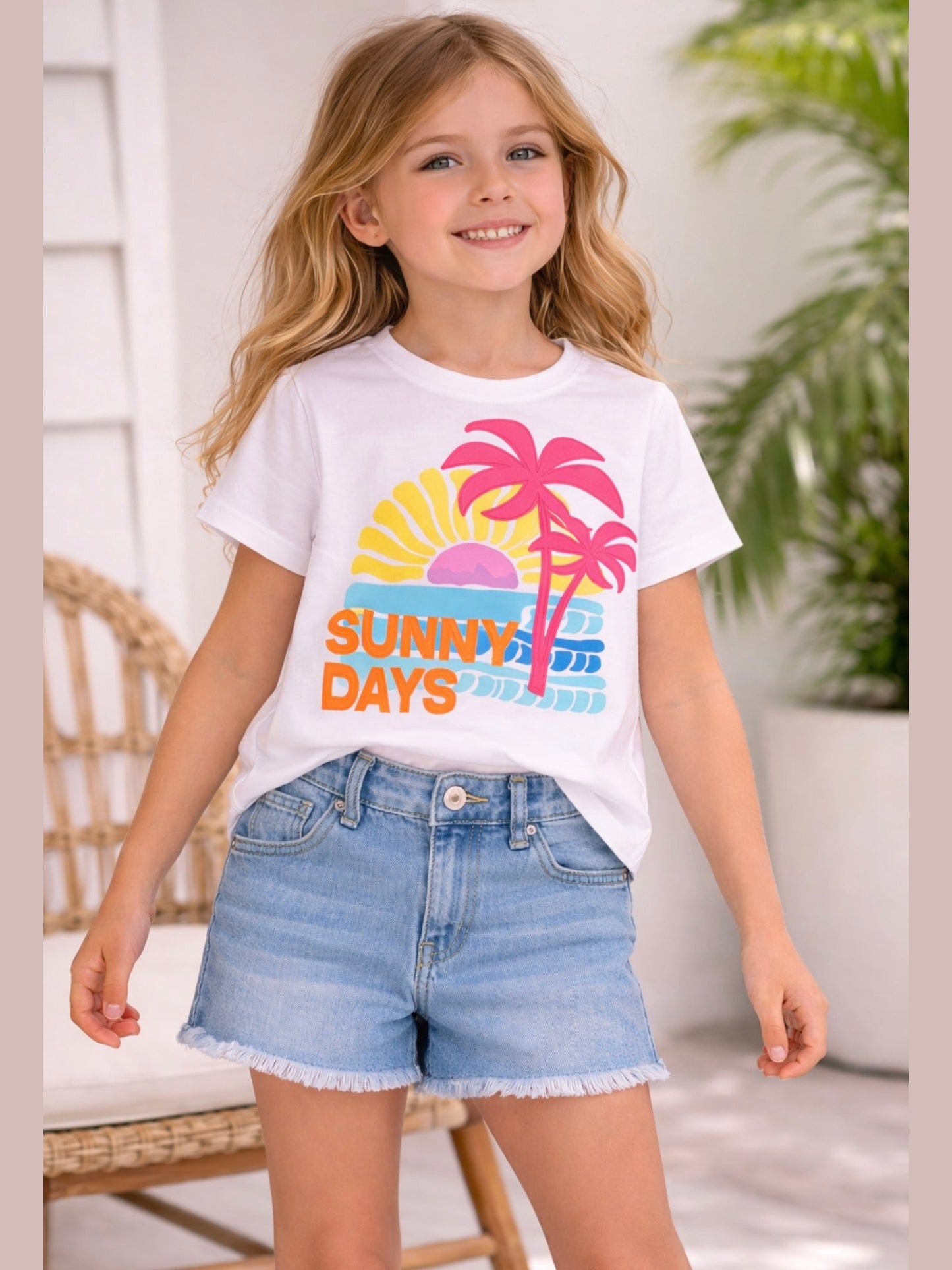 Sunny Days Applique Graphic Tee