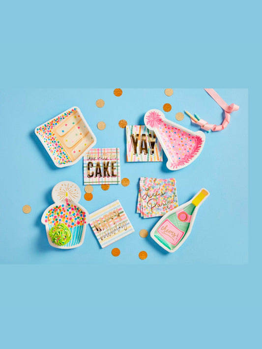 Birthday Cake Paper Plates and Napkins
