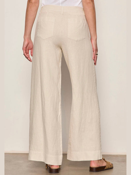 The Linen Marine Wide Leg Pant
