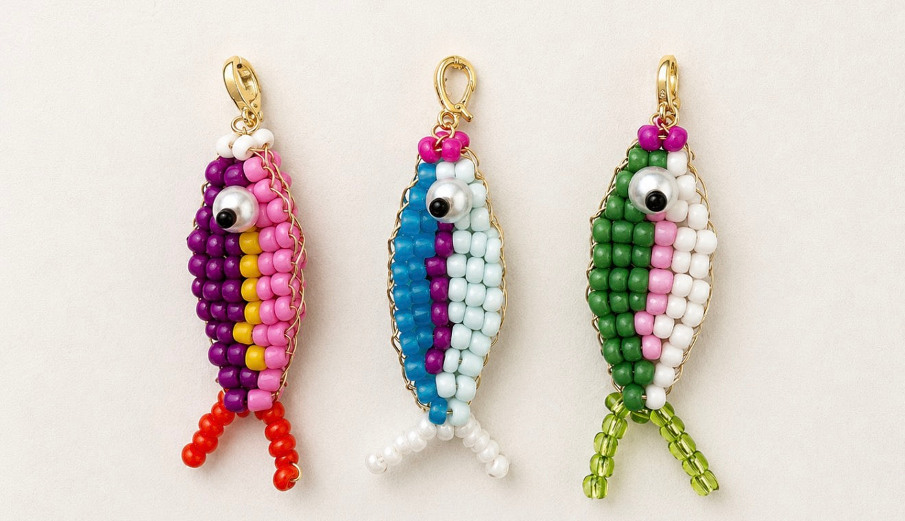 Beaded Fish Charms