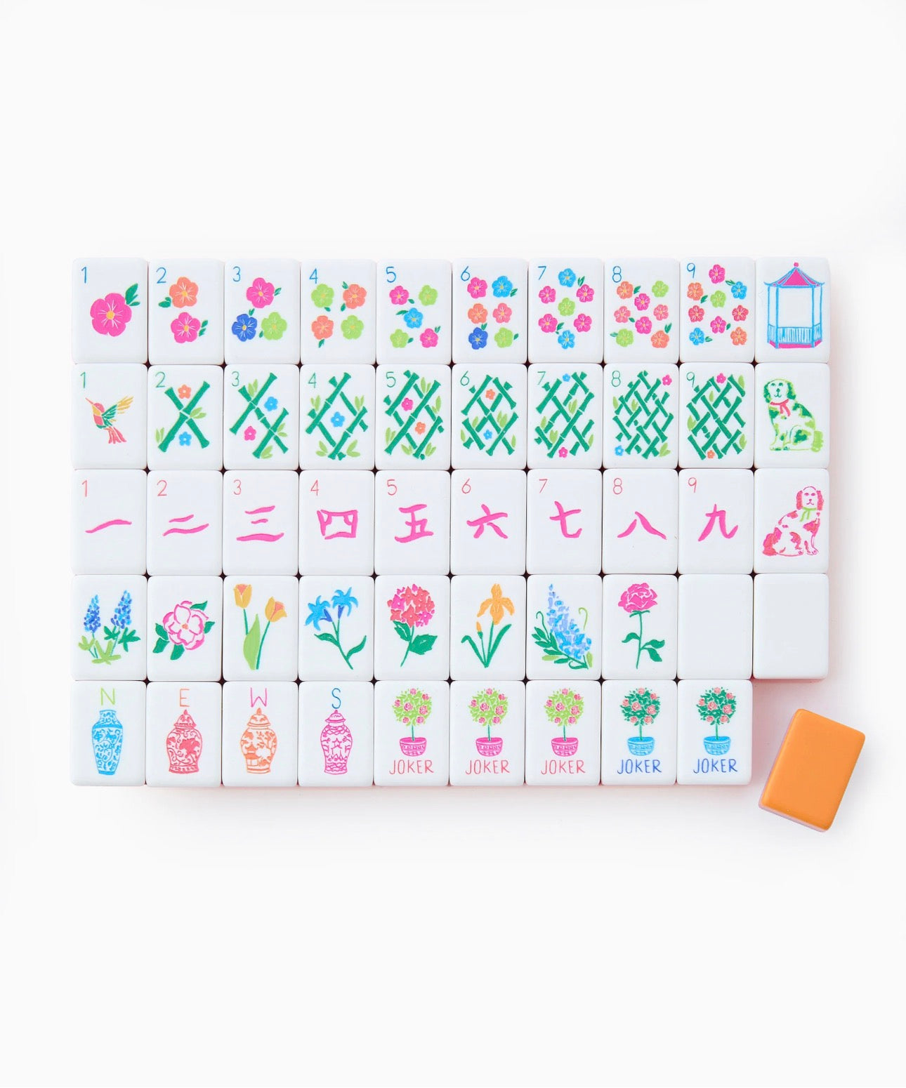Sunset Mahjong Tiles