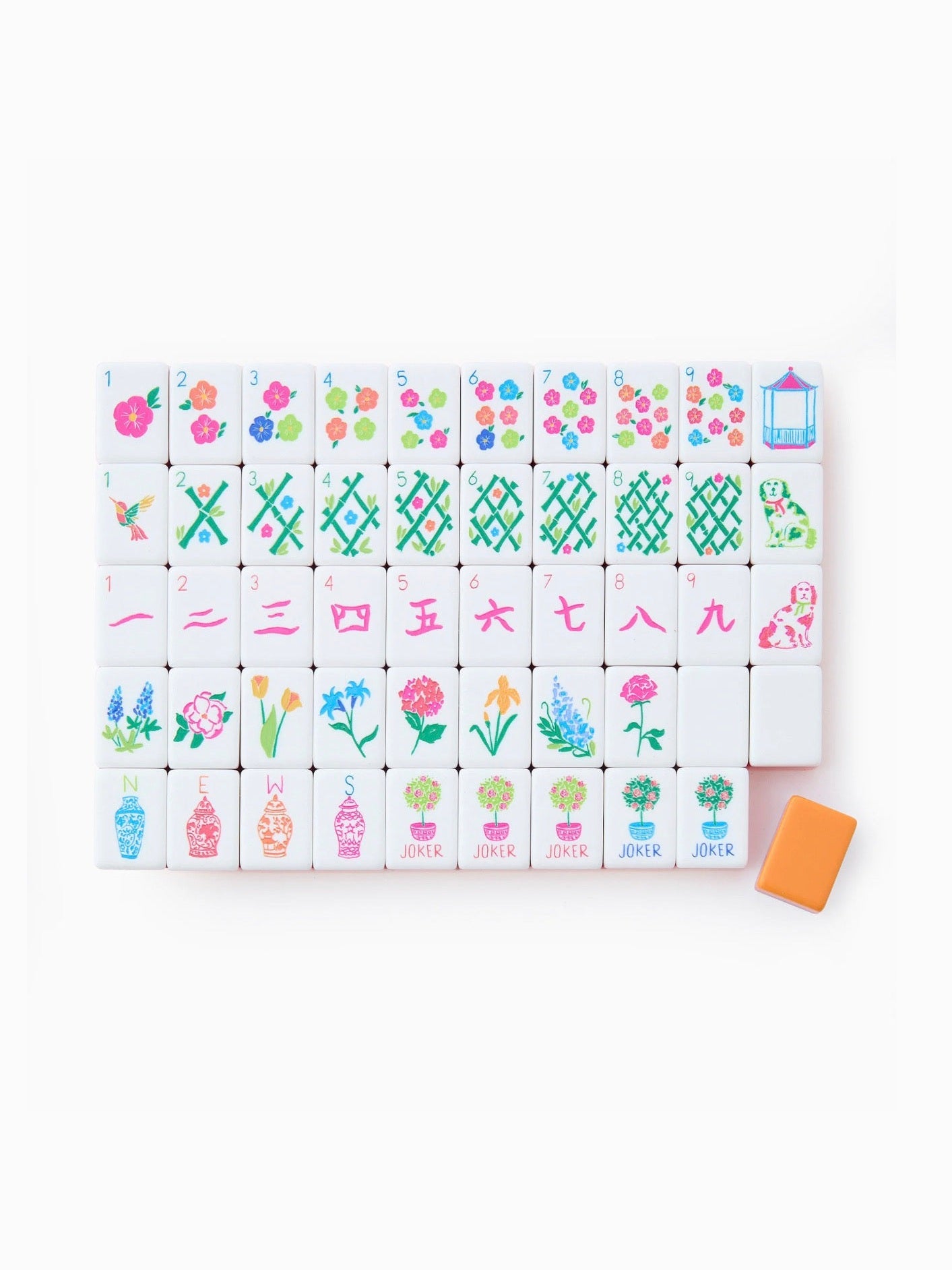 Sunset Mahjong Tiles
