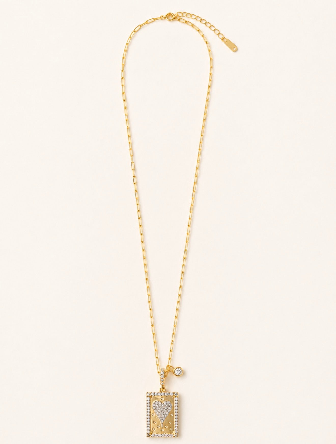 Small Heart Pave Necklace