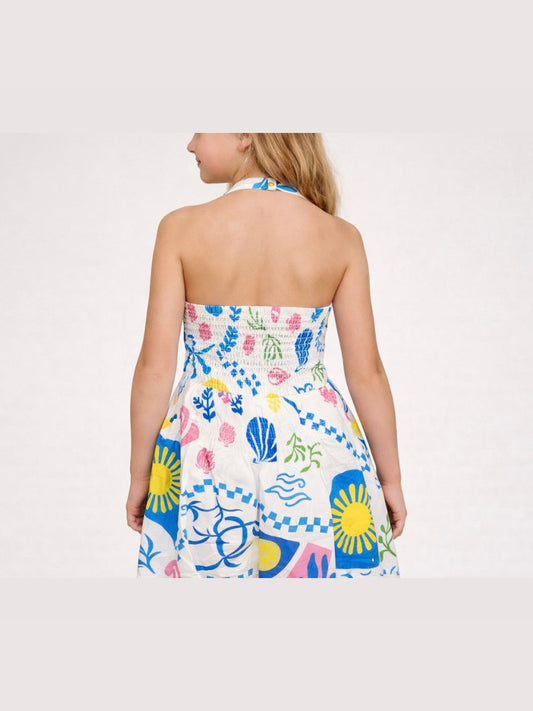 Sun and Surf Halter Dress