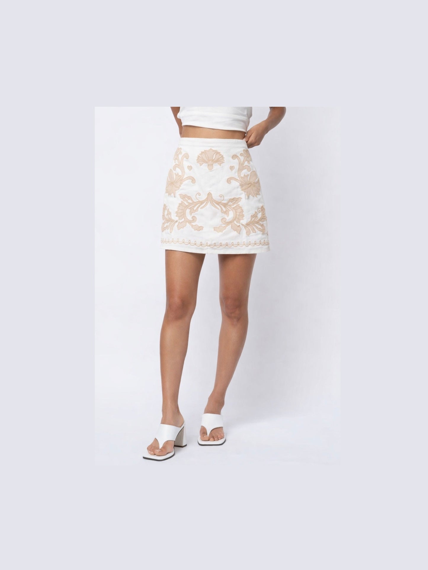 Enid Embroidered Mini Skirt