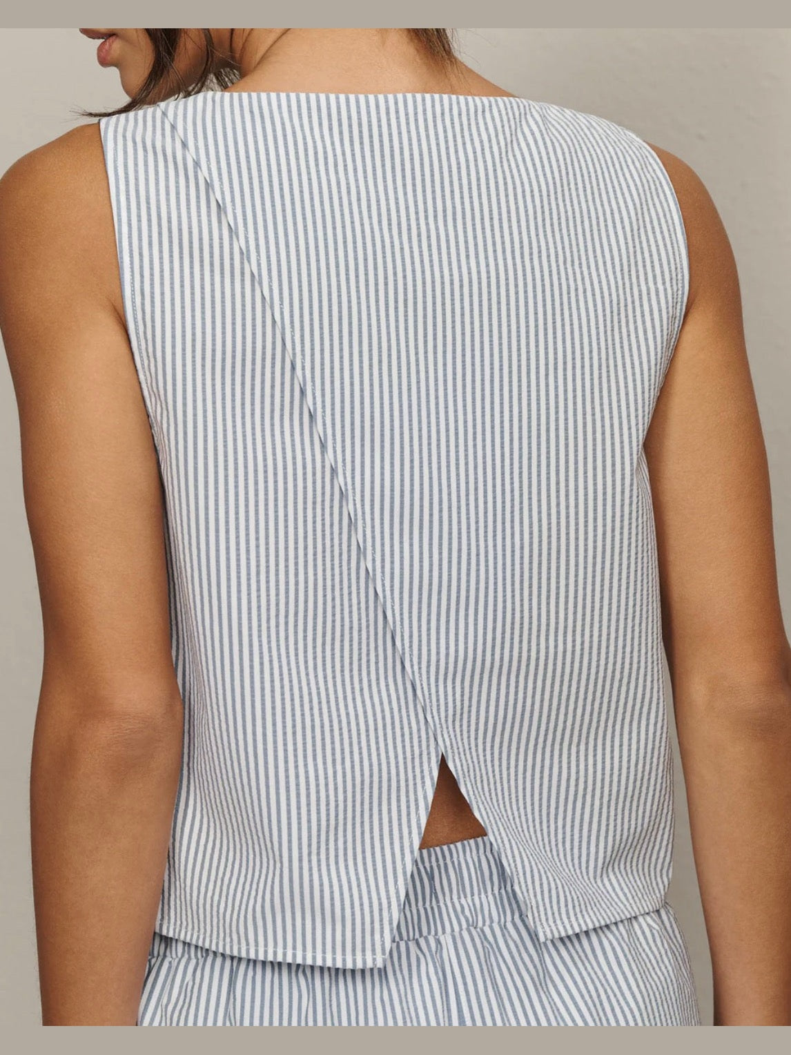 SaltAir Tank- Washed Navy Stripe