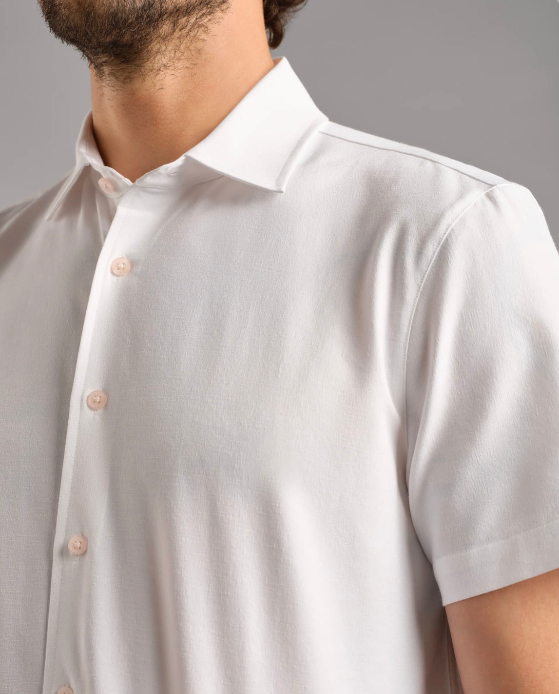 Brezza Linen Short Sleeve - Onyx White