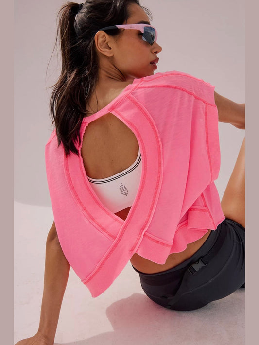 My Time Tee - Hot Pink