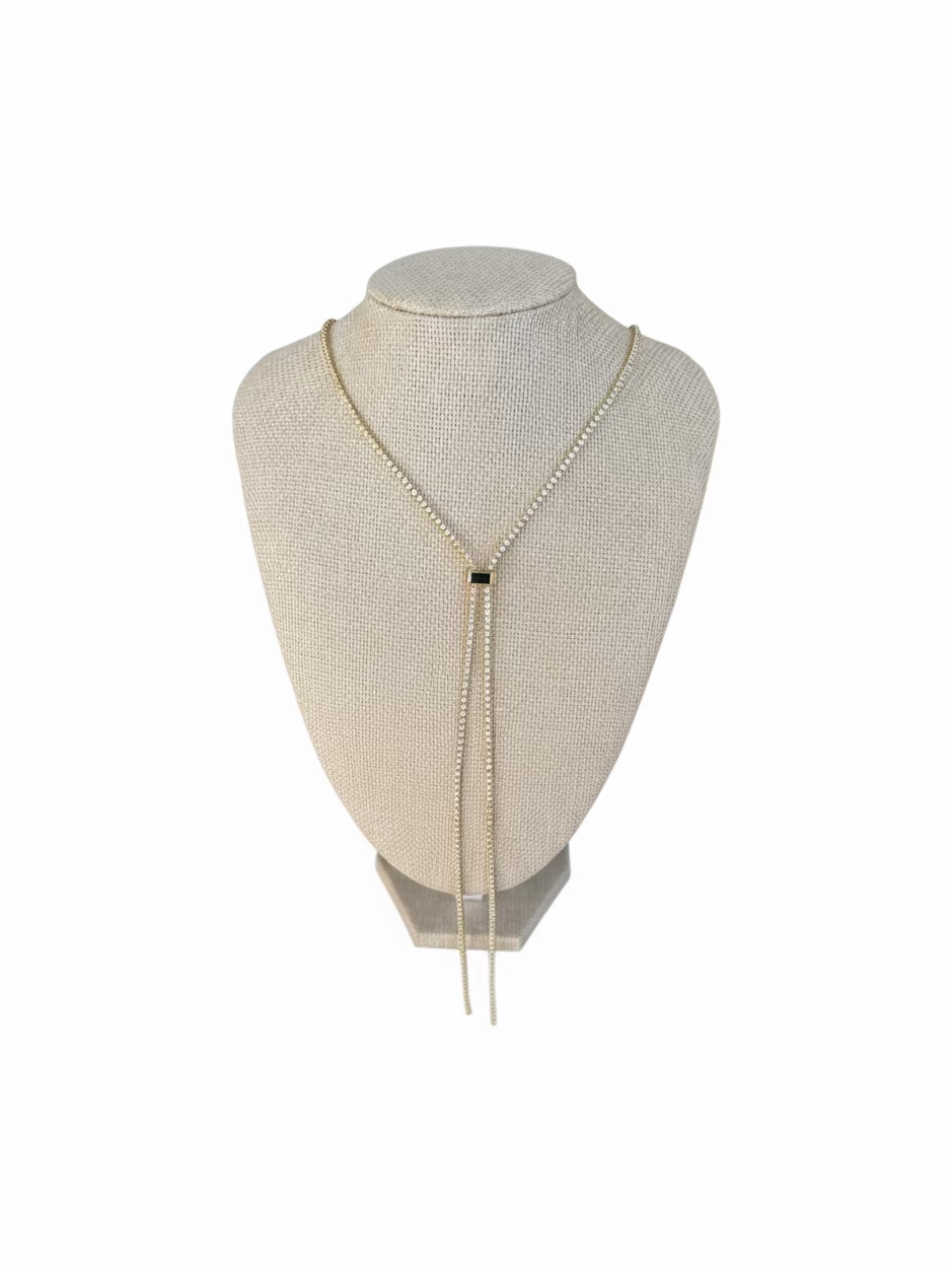 CZ Lariat Necklace